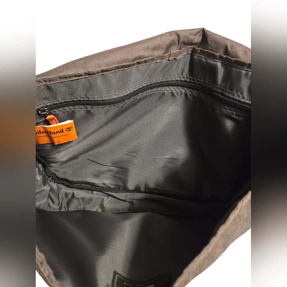 Timberland Brown and Black Messenger Bag